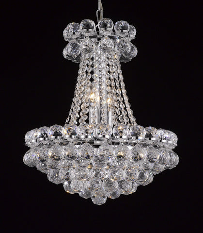 Crystal Chandelier 20"D X 26"H Sure to complement any entry - Torino Lighting Design